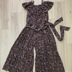 Bacca Paisley Print Off Shoulder Romper